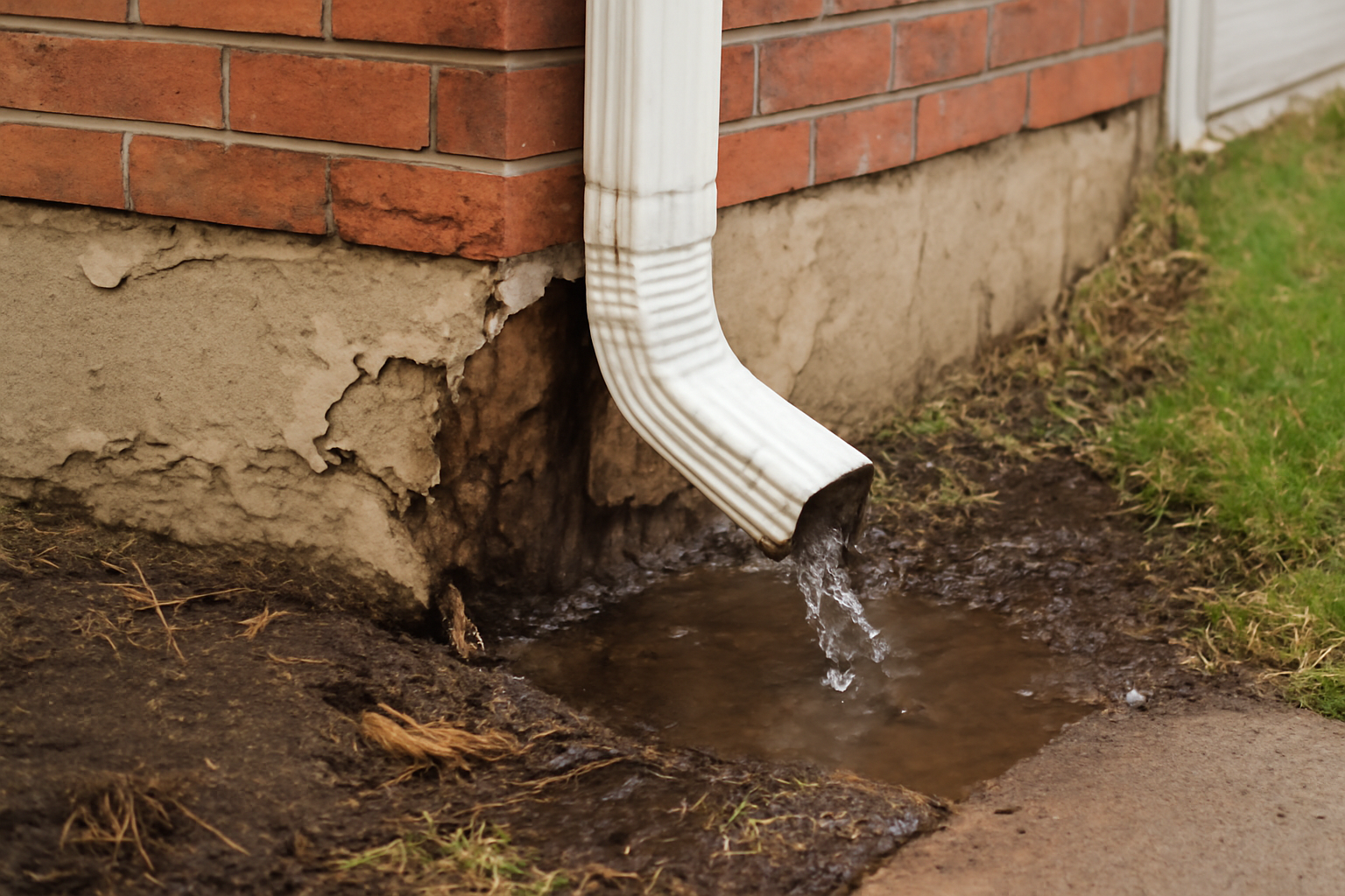 Downspout Failure Water Removal in Swampscott, MA